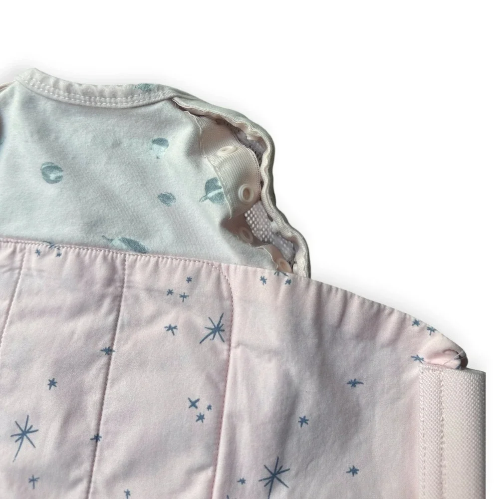 Happiest Baby SNOO Sack Small Pink Planets Organic Cotton Swaddle S/K/P